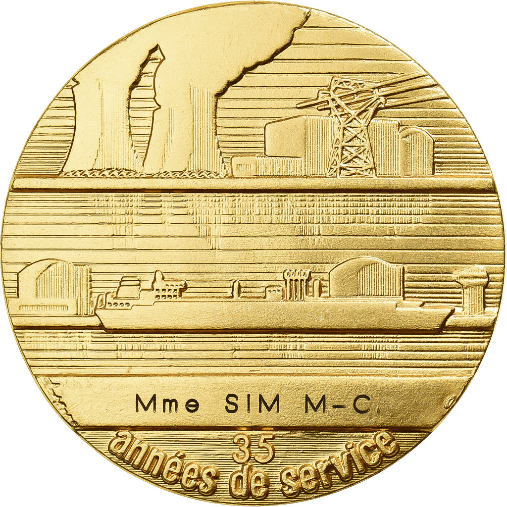 Francja, medal, Electricité-Gaz de France, Pokryty brązem, MS(63)