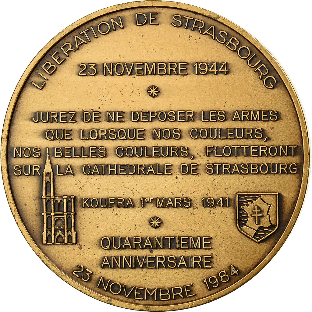 Frankrijk, Medaille, 40ème Anniversaire de la Libération de Strasbourg, 1984