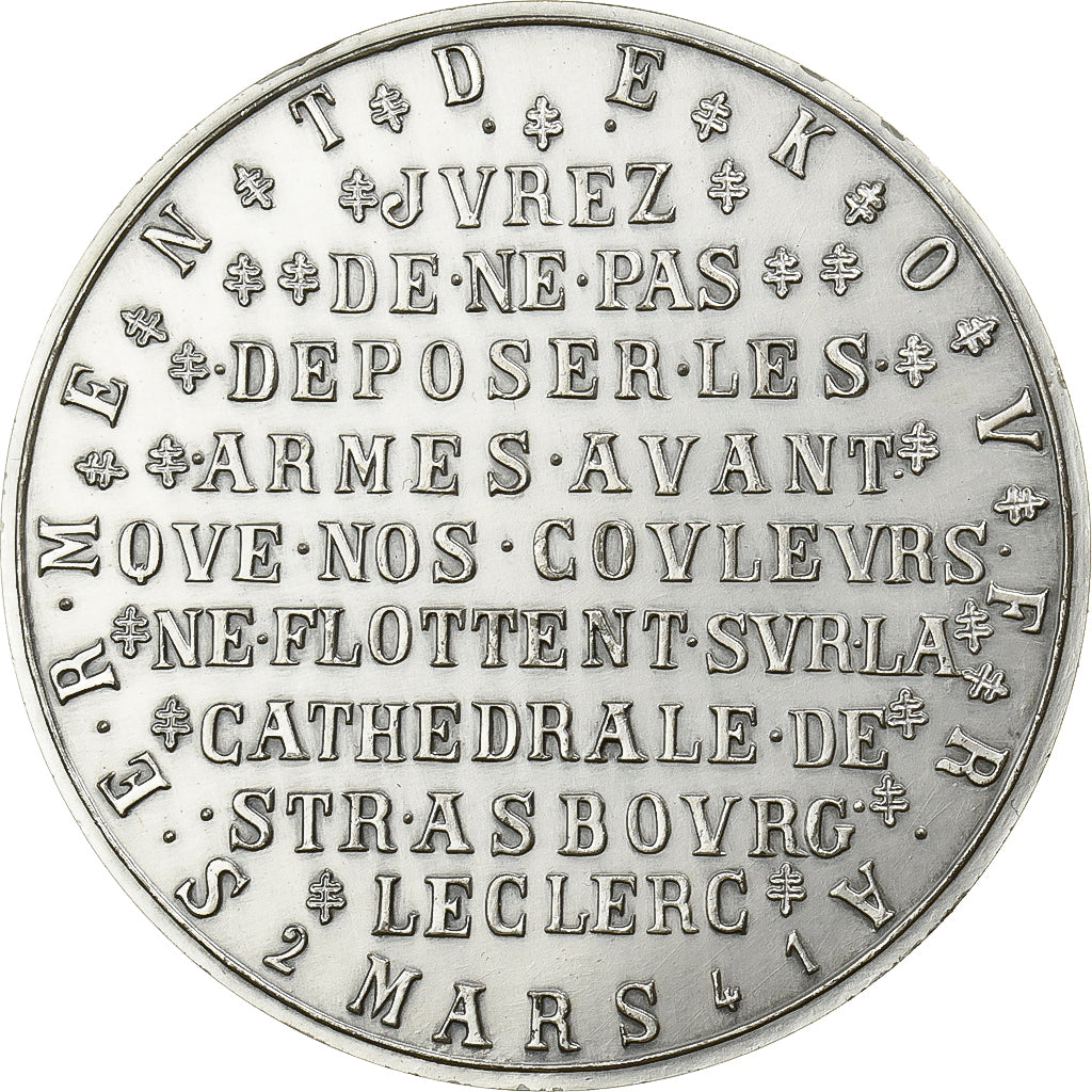 Francia, medaglia, Serment de Koufra, Libération de Paris, 1975, Argento, De