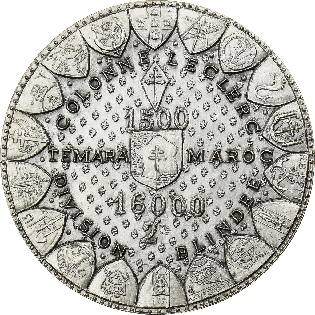 Francia, medaglia, Serment de Koufra, Colonne Leclerc, Temara, Maroc, 1975