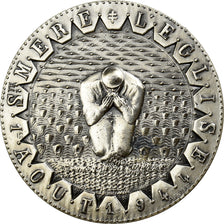 Francia, medaglia, Serment de Koufra, Sainte Mère l'Eglise, 1975, Argento, De