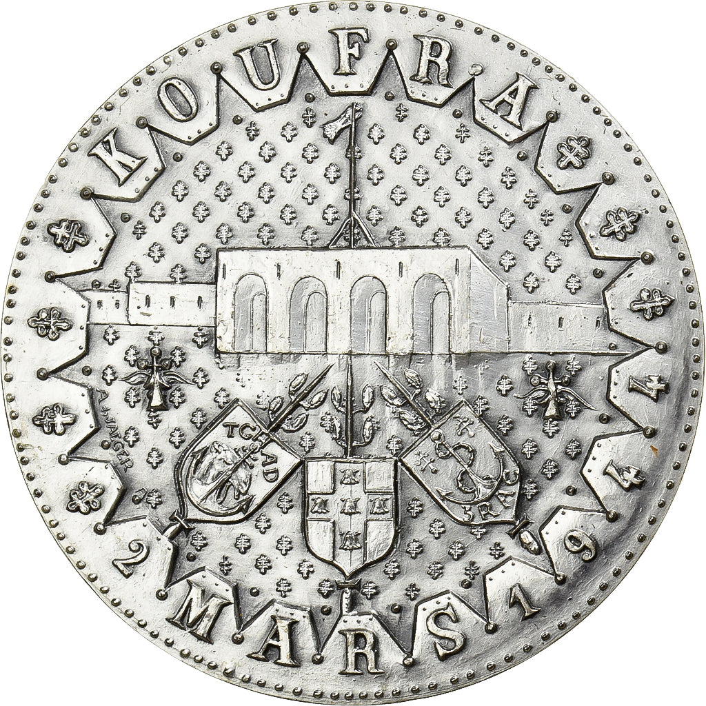 Frankreich, Medaille, Le Serment de Koufra, 1975, Silber, De Jaeger, UNZ