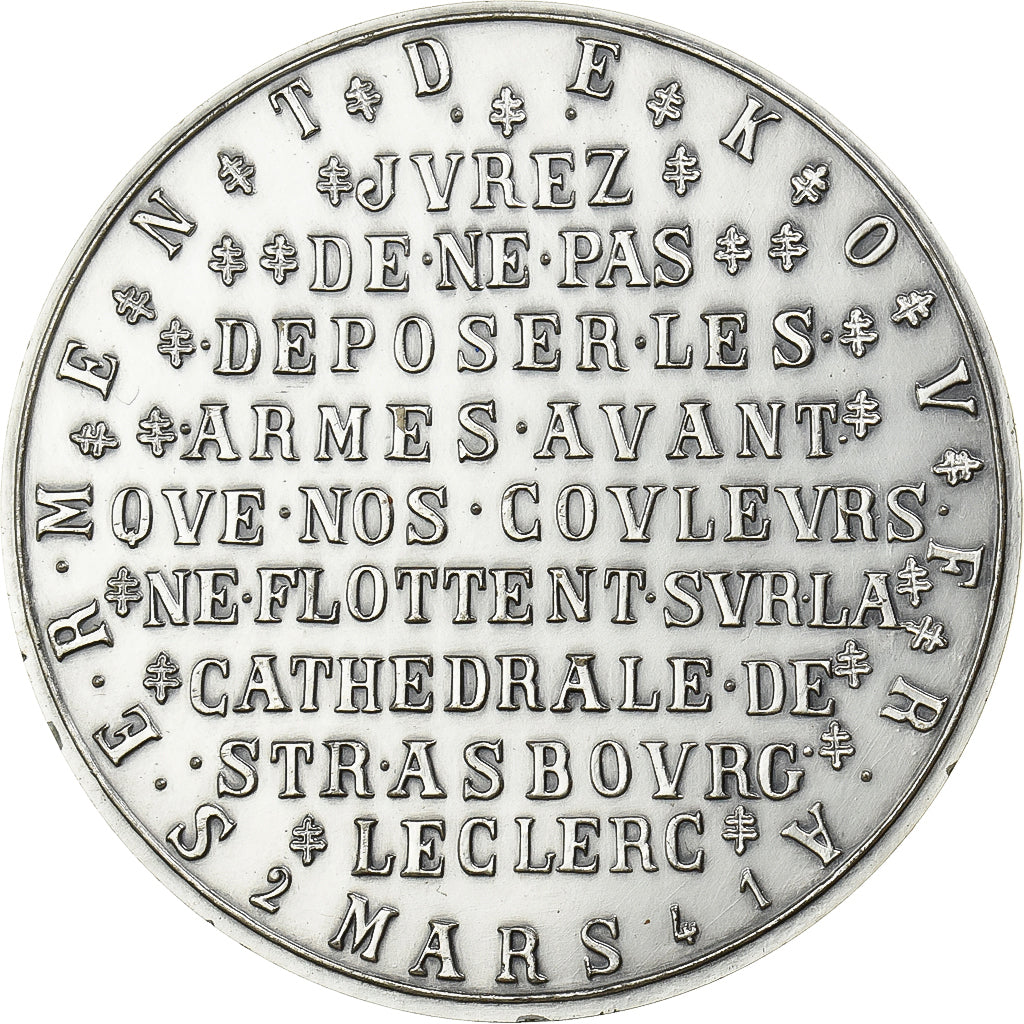 Frankreich, Medaille, Le Serment de Koufra, 1975, Silber, De Jaeger, UNZ