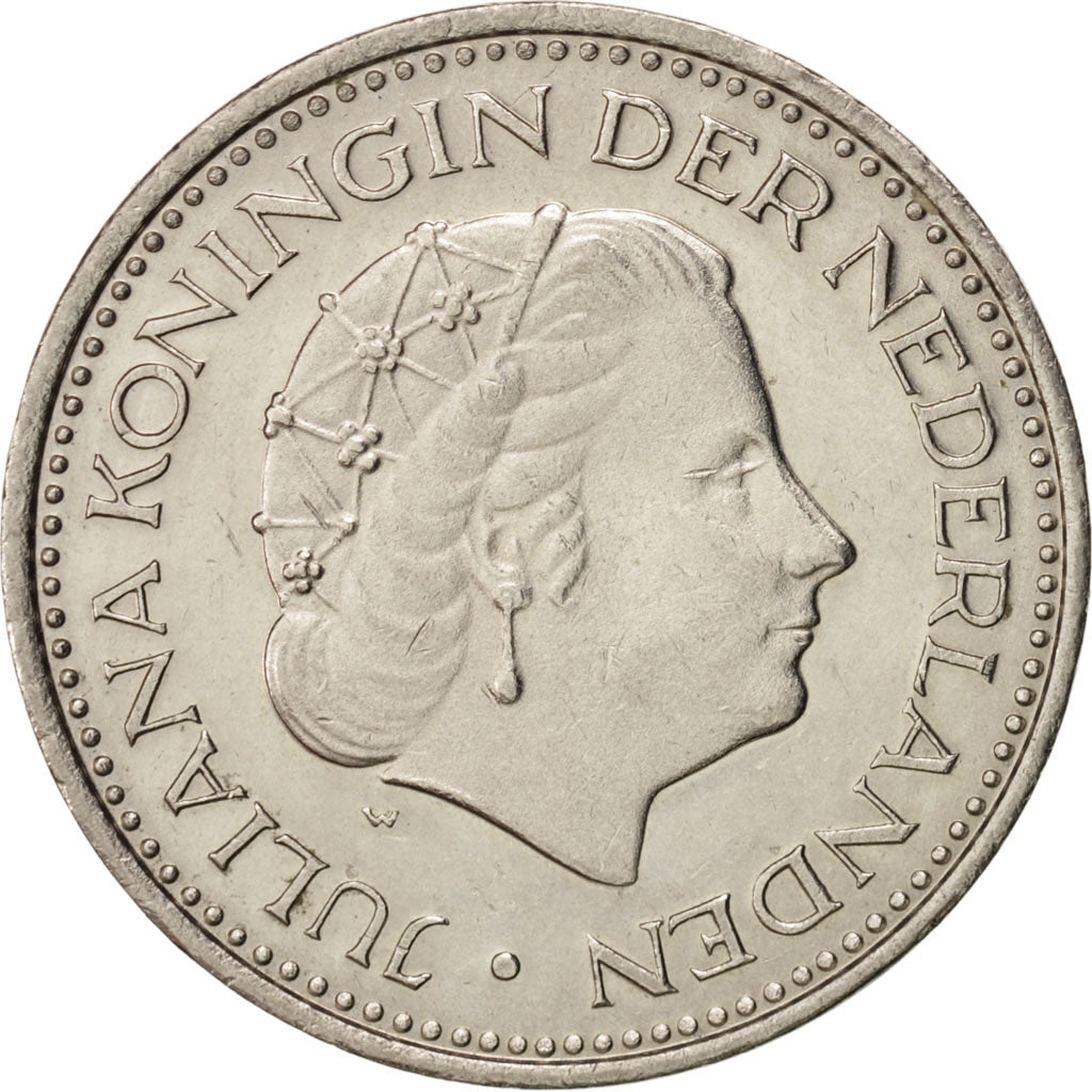 Coin, Netherlands, Juliana, Gulden, 1971, AU(55-58), Nickel, KM:184a
