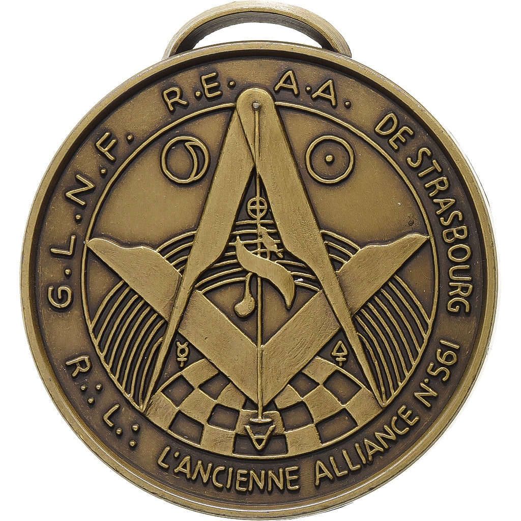 Frankrijk, Medaille, Grande Loge Nationale Française, Strasbourg, Bronzen, UNC-