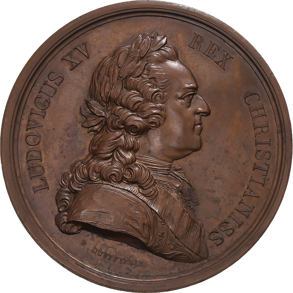Francia, medaglia, Louis XV, Cathédrale d'Orléans, 1767, Bronzo, Duvivier