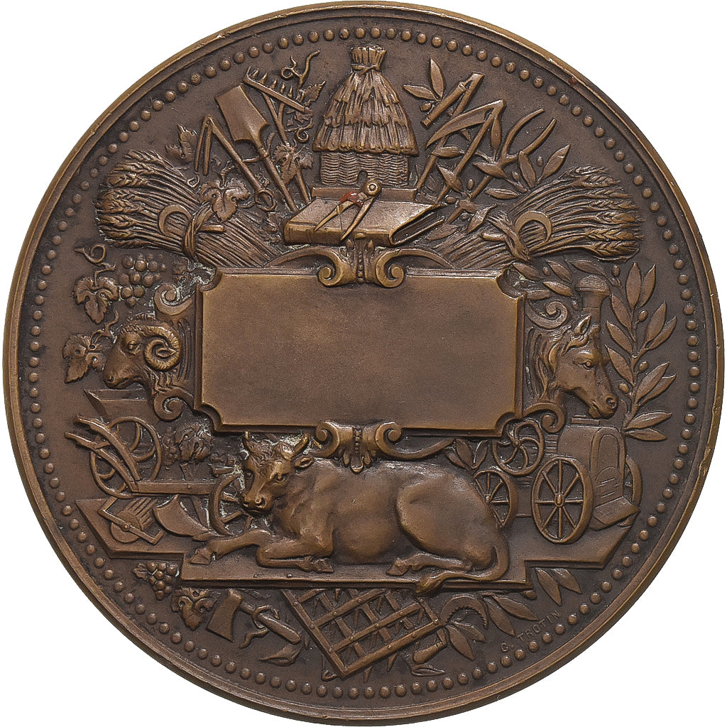Frankrijk, Medaille, Société des agriculteurs de France, Bronzen, Trotin, ZF