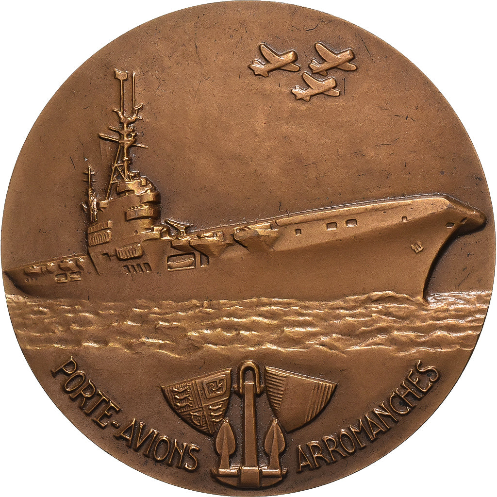 Francia, medaglia, Porte-Avions Arromanches, Bronzo, Guiraud, SPL-