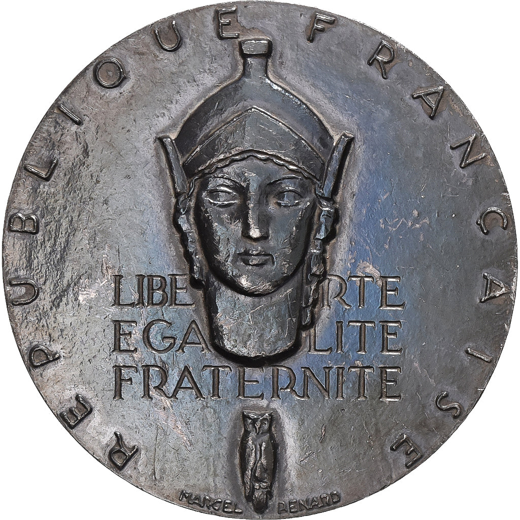 Francja, medal, sénat, Gaston Vallette, 1968, Srebro, Marcel Renard, AU(50-53)