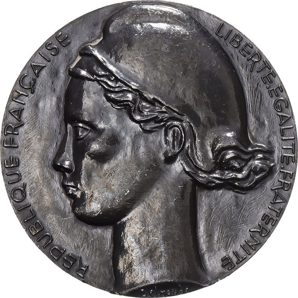 França, medalha, sénat, Gaston Vallette, 1965, Prata, Belmondo, AU(50-53)