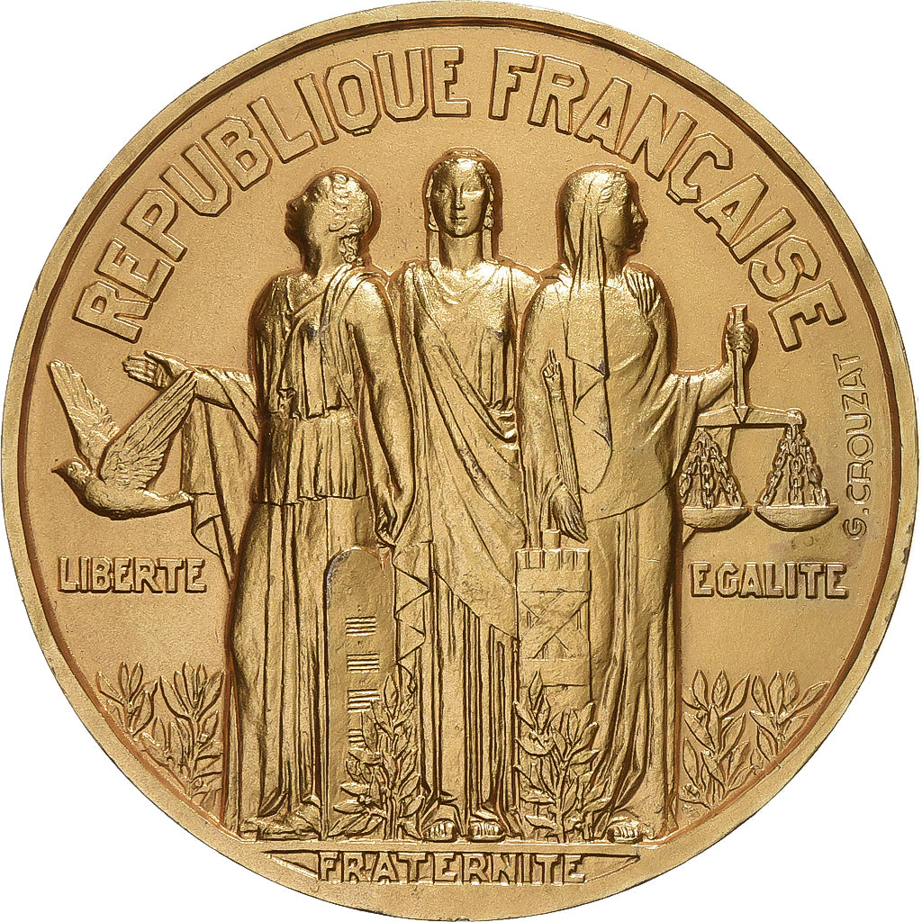 Francia, medaglia, sénat, Gaston Vallette, 1986, Argento, Crouzat, SPL