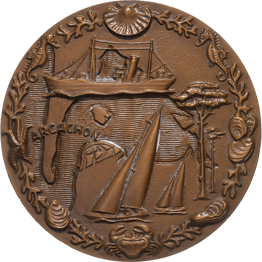 Francia, medaglia, Centenaire d'Arcachon, 1957, Bronzo, Baron, SPL-