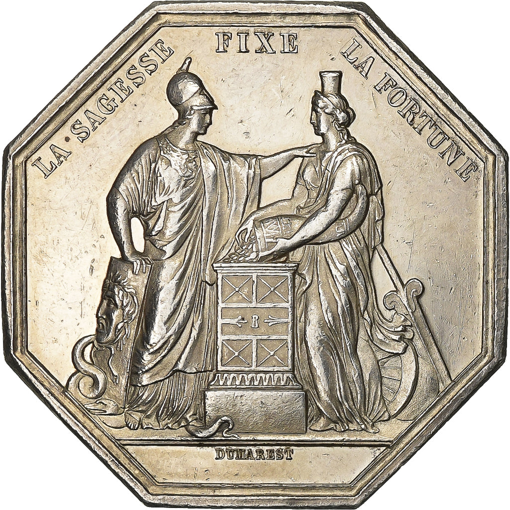 Frankrijk, Token, Banque de France, An VIII, Zilver, Dumarest, ZF+
