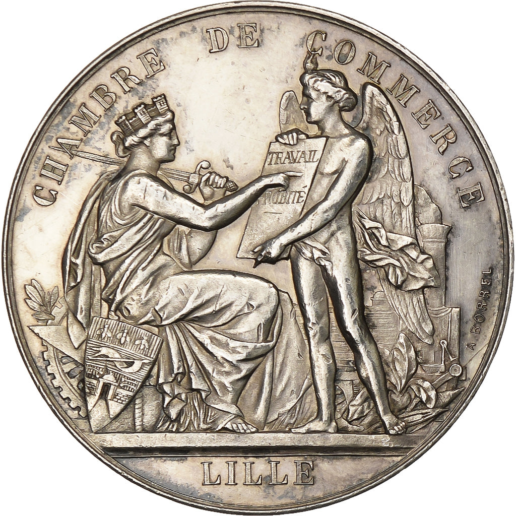 France, Token, Chambre de Commerce de Lille, Silver, Borrel.A, AU(55-58)