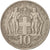 Moneta, Grecja, Constantine II, 10 Drachmai, 1968, EF(40-45), Miedź-Nikiel