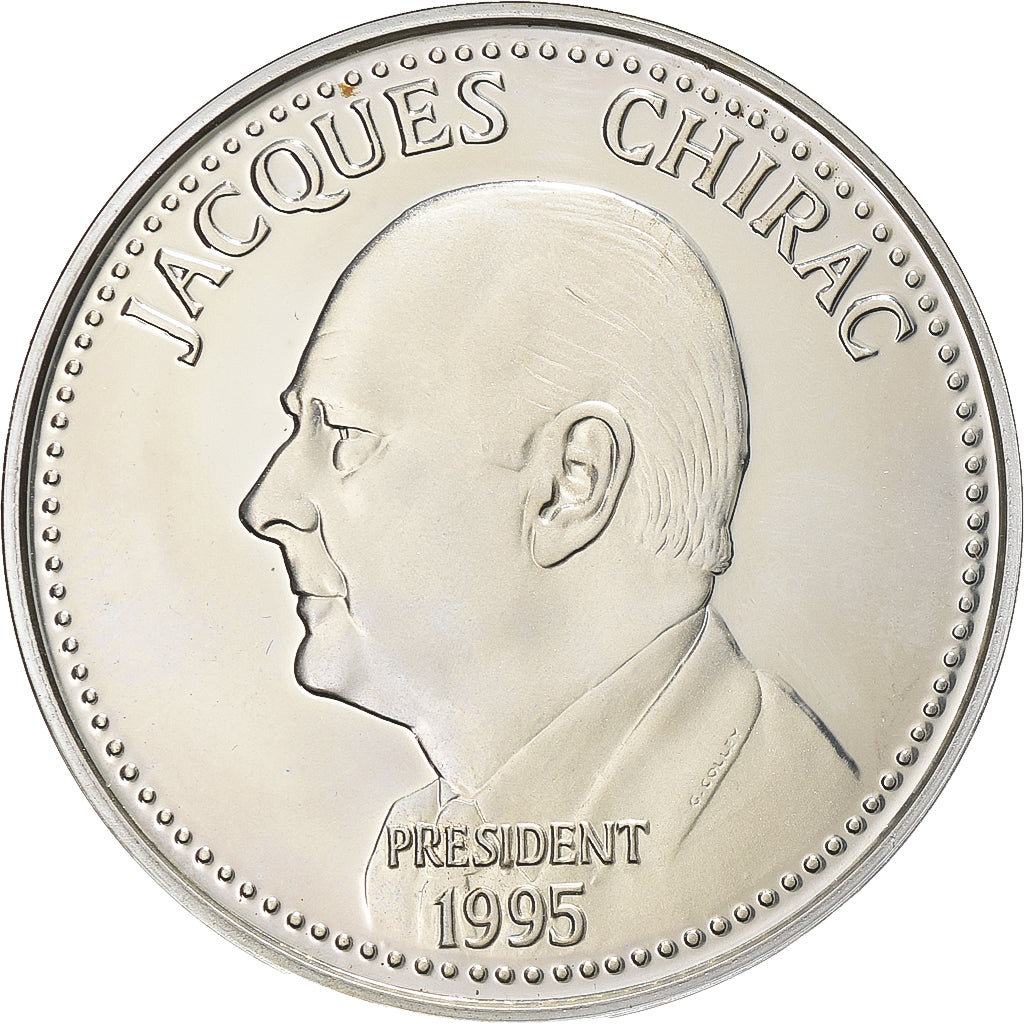 France, Médaille, Jacques Chirac, 1995, Argent, SPL