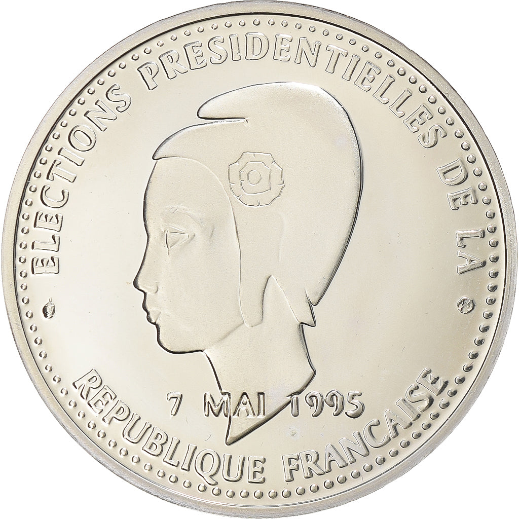 France, Médaille, Jacques Chirac, 1995, Argent, SPL
