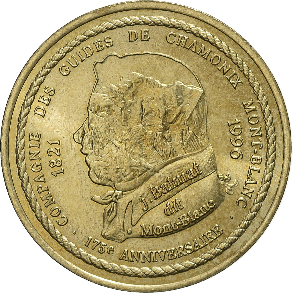 Frankrijk, 1,5 Euro de Chamonix Mont-Blanc, 1996, Monnaie de Paris, Tin, UNC-