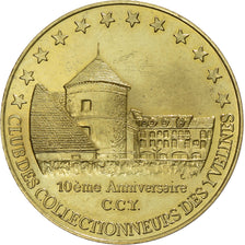 France, 1,5 Euro de Voisins-le-Bretonneux, 1997, Monnaie de Paris, Laiton, SUP
