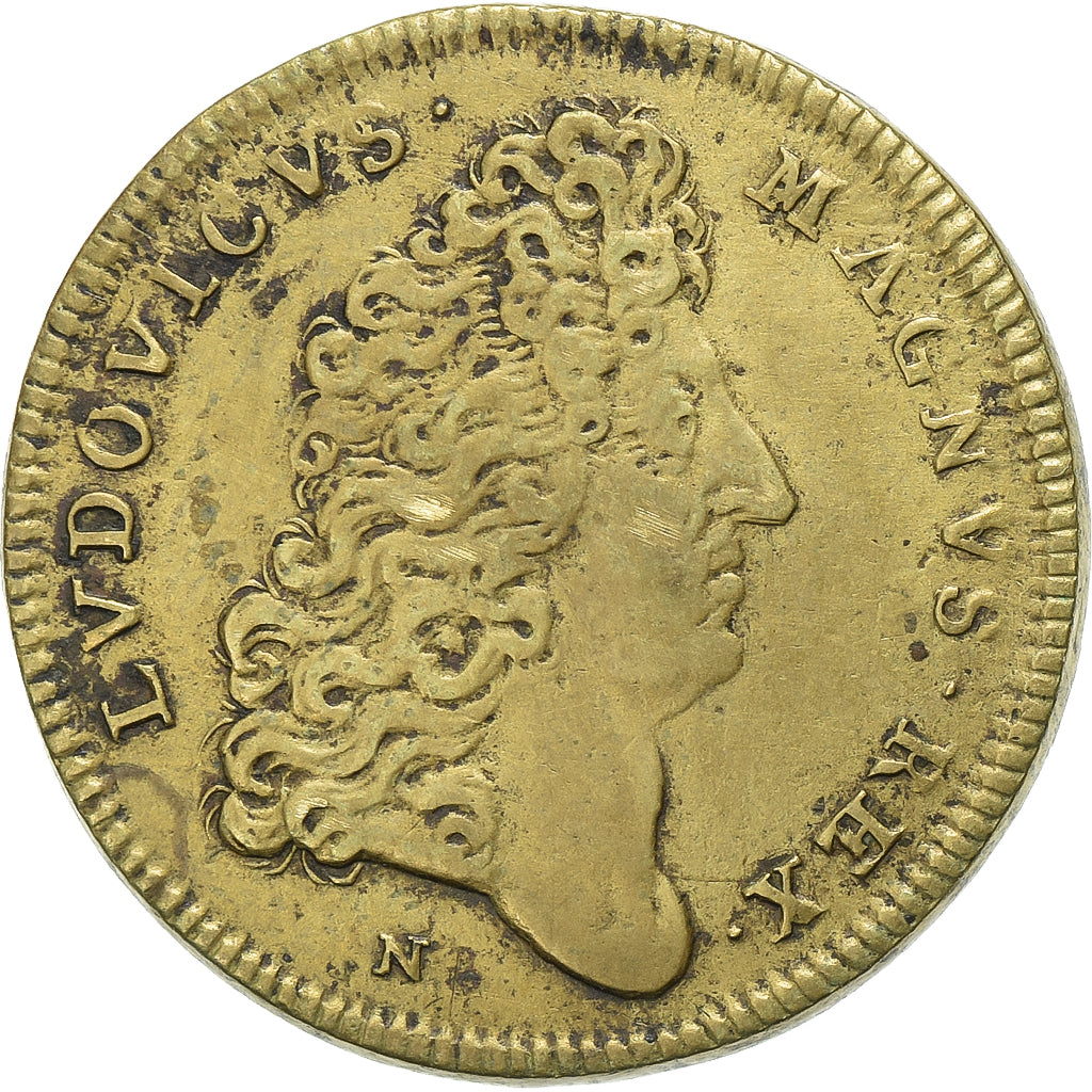 France, Token, Louis XIV Le Grand, Brass, VF(30-35)