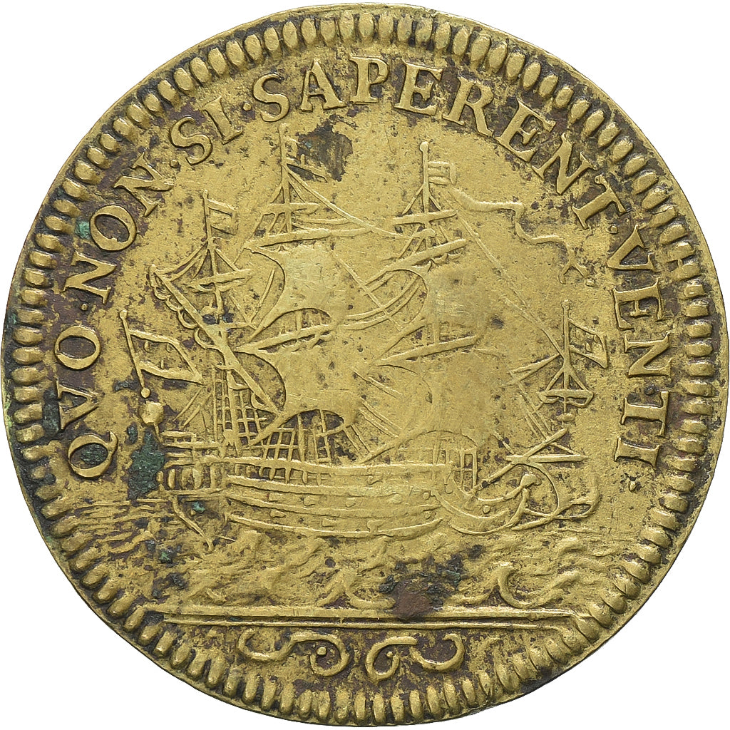 France, Token, Louis XIV Le Grand, Brass, VF(30-35)