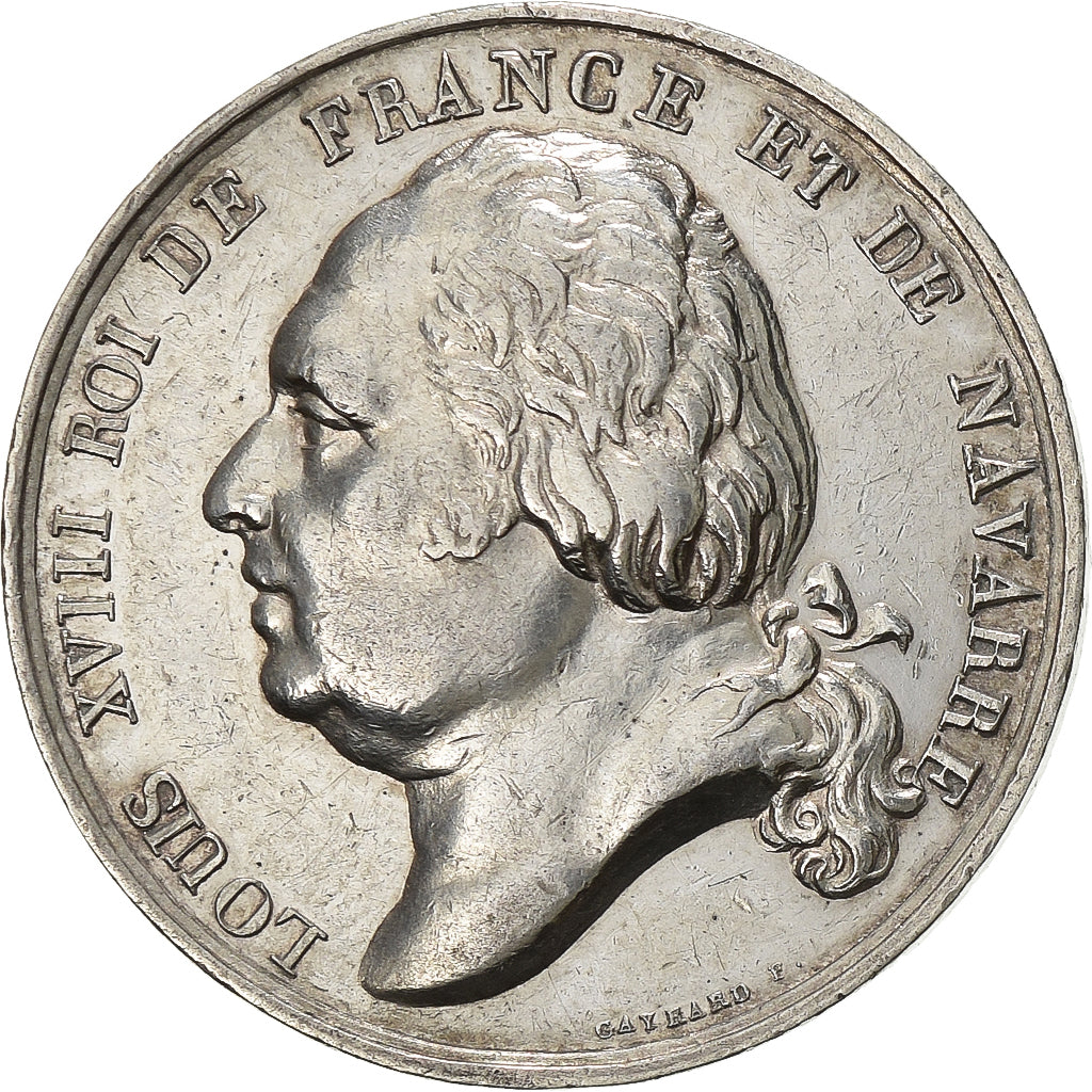 France, Jeton, Louis XVIII, Argent, TTB+, Gayrard