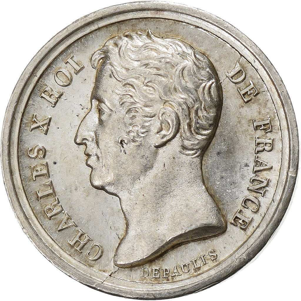 Frankreich, Quinaire, Charles X, Charles X, Avènement au Trône, 1824, Silber