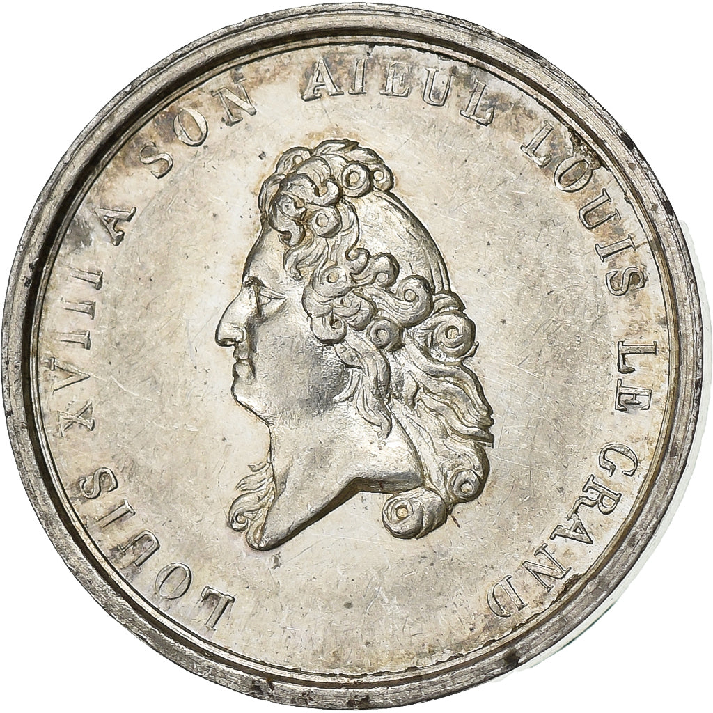 France, Médaille, Quinaire, Louis XVIII, 1822, Argent, SPL, Caqué