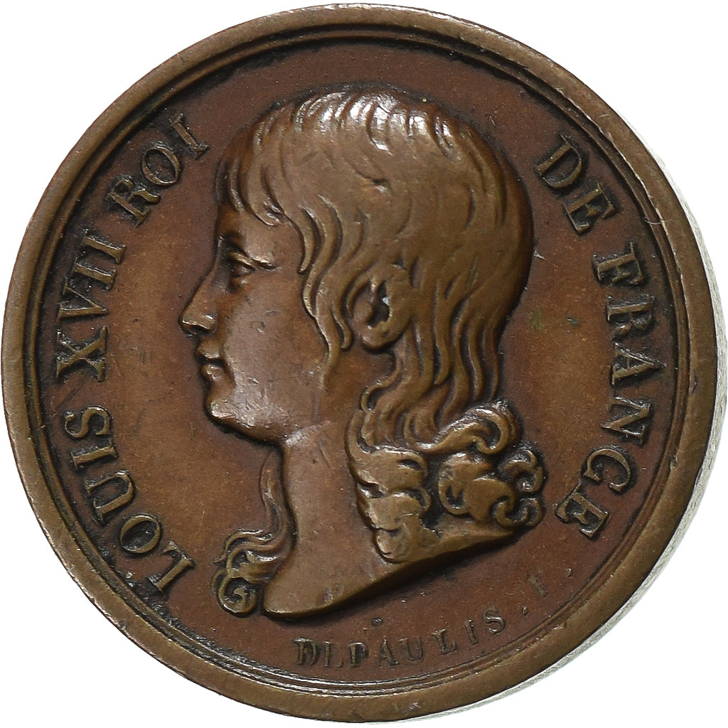 Francja, Quinaire, Louis XVII, Mort de Louis XVII, 1795, Miedź, Depaulis