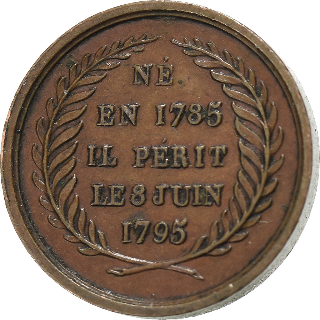 Francja, Quinaire, Louis XVII, Mort de Louis XVII, 1795, Miedź, Depaulis