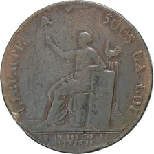 Frankreich, 2 Sols, Monneron, 1791, Birmingham, Bronze, S, KM:Tn23