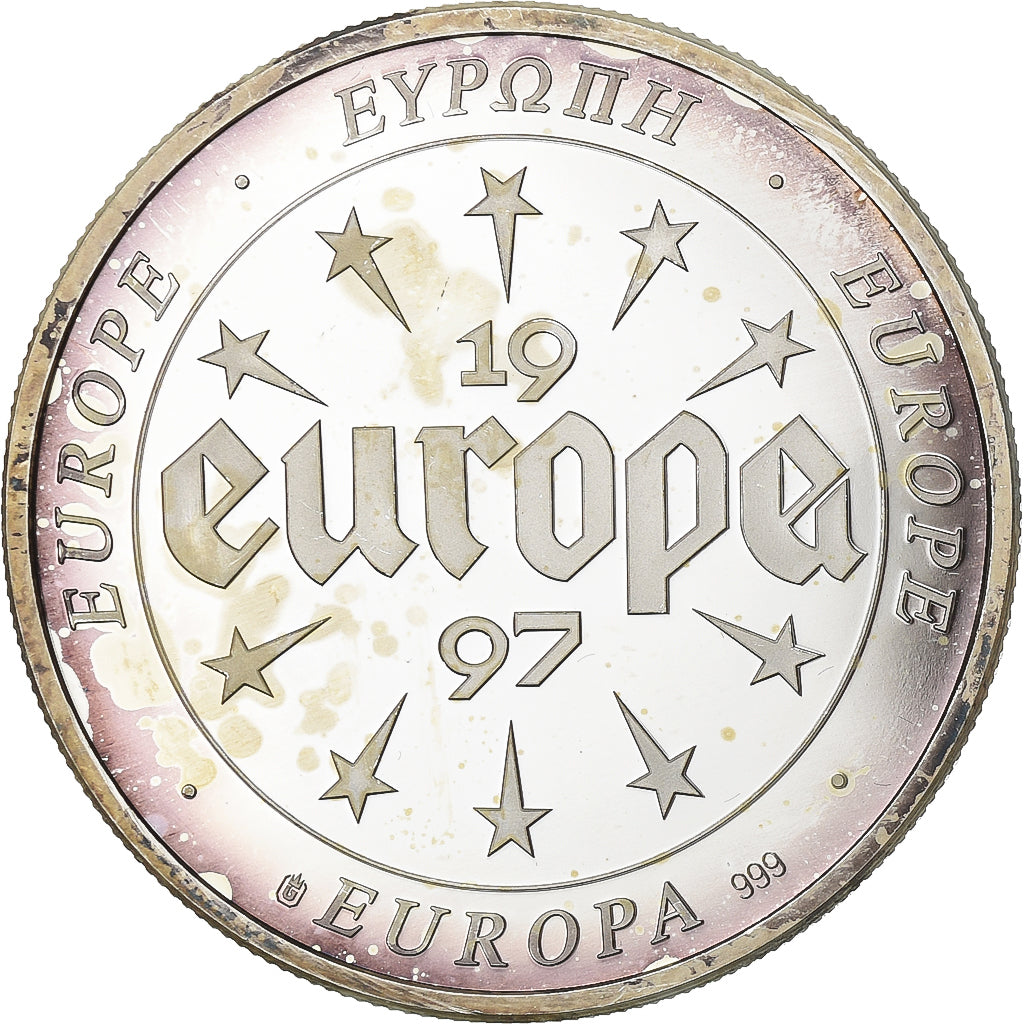 France, Medal, Europa, 1997, Silver, Danmark, AU(55-58)