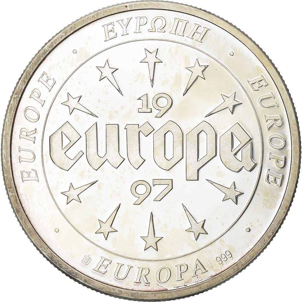 France, Medal, Europa, 1997, Silver, Luxembourg, AU(55-58)