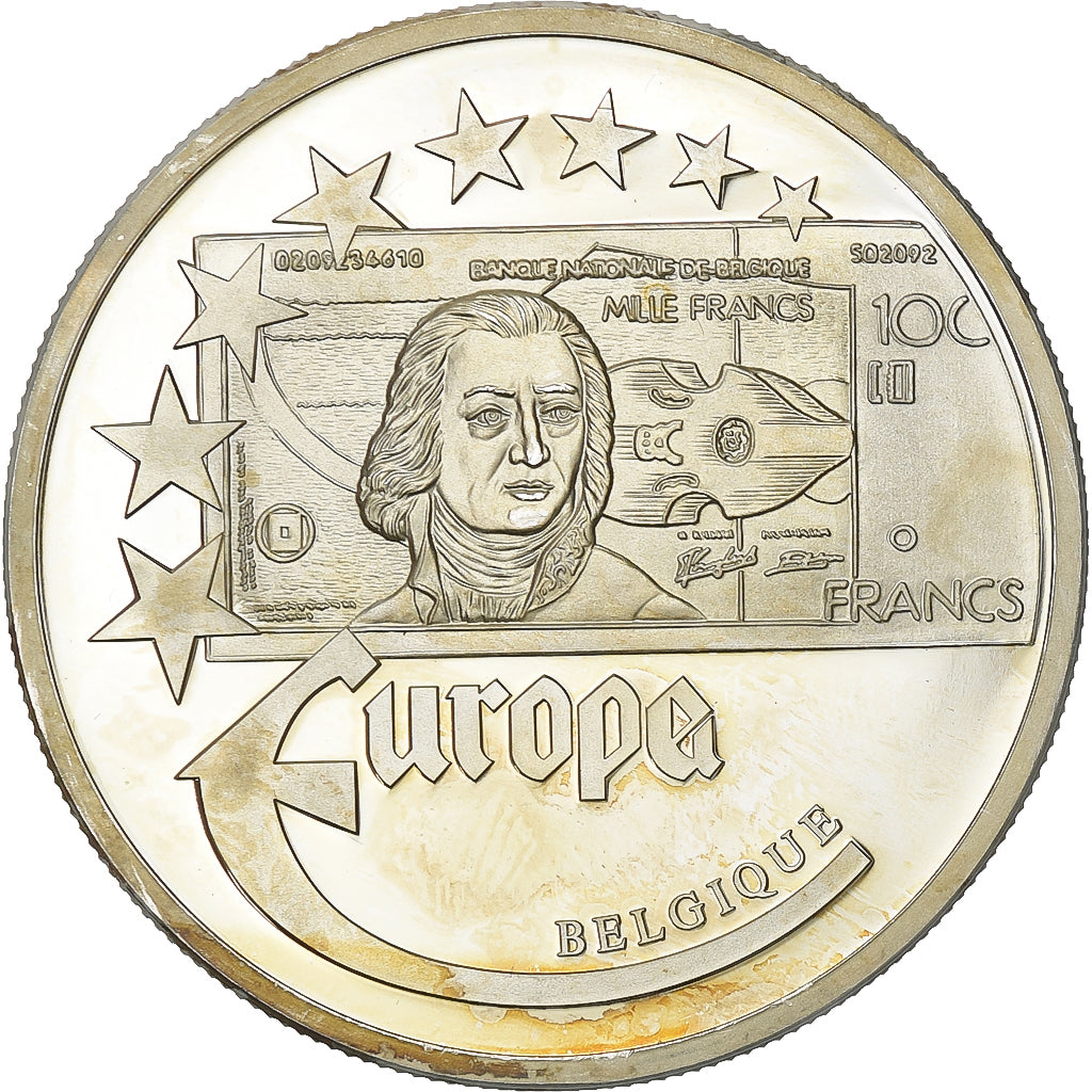 France, Medal, Europa, 1997, Silver, Belgium, AU(55-58)