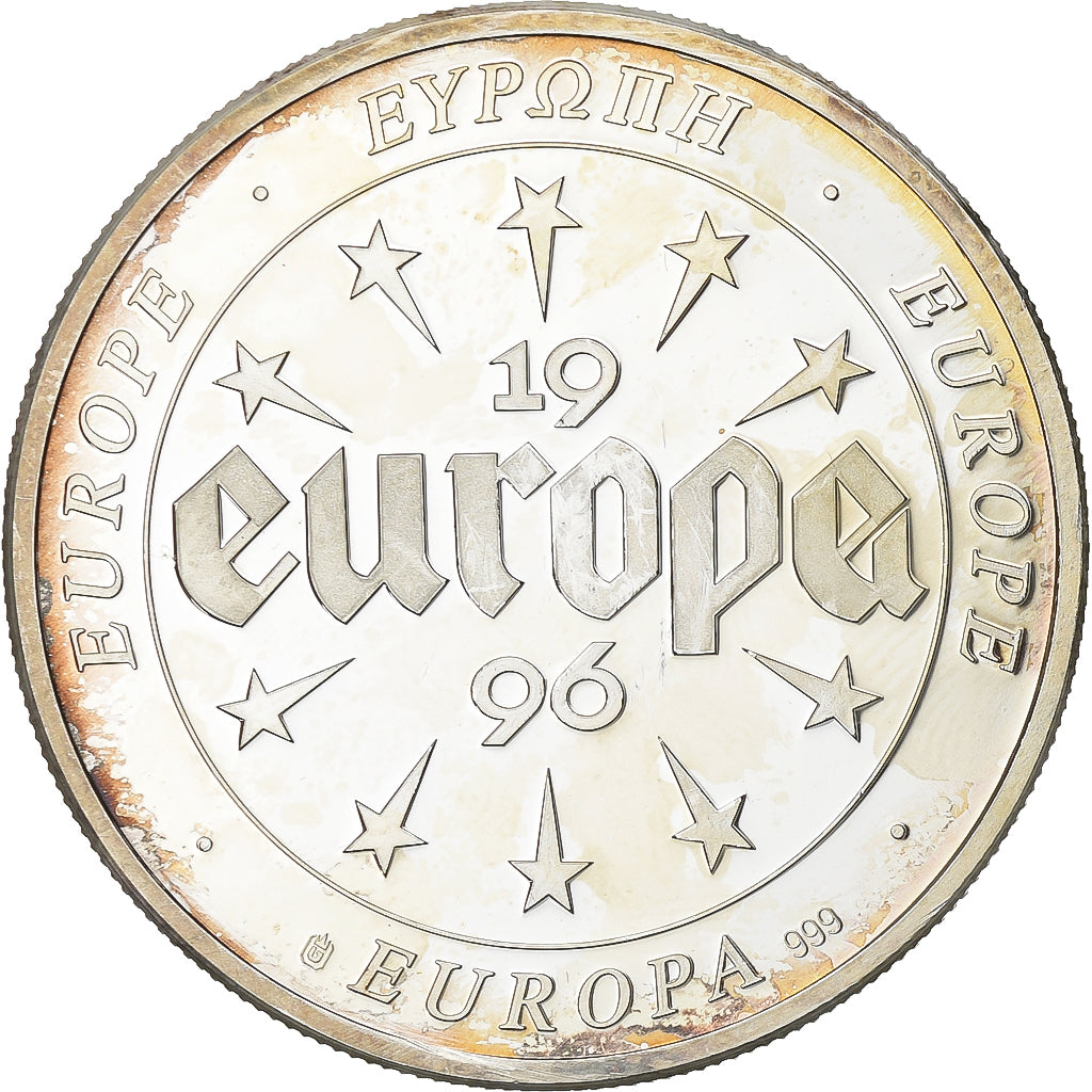 Francia, medalla, Europa, 1996, Plata, Eire, EBC