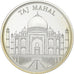 France, Médaille, Merveilles du monde, Taj Mahal, Argent, FDC