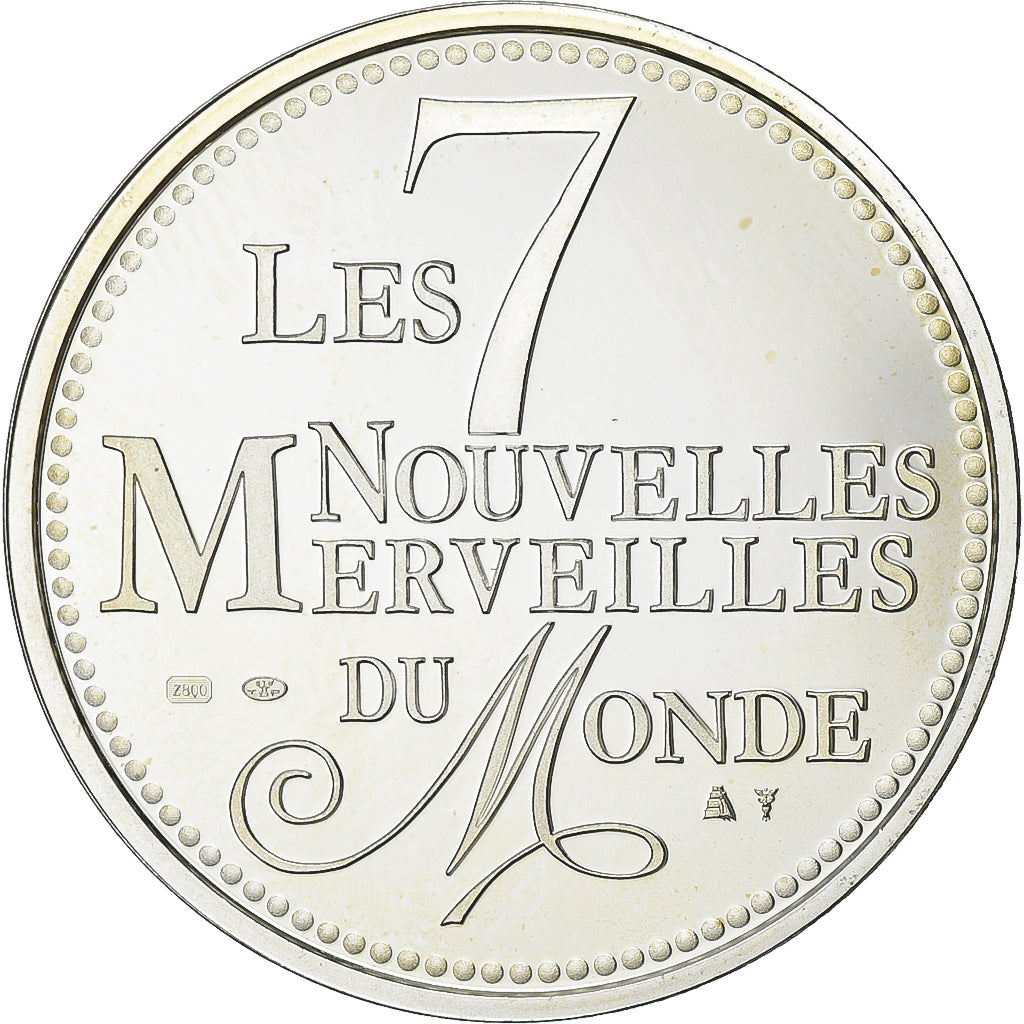 France, Médaille, Merveilles du monde, Taj Mahal, Argent, FDC