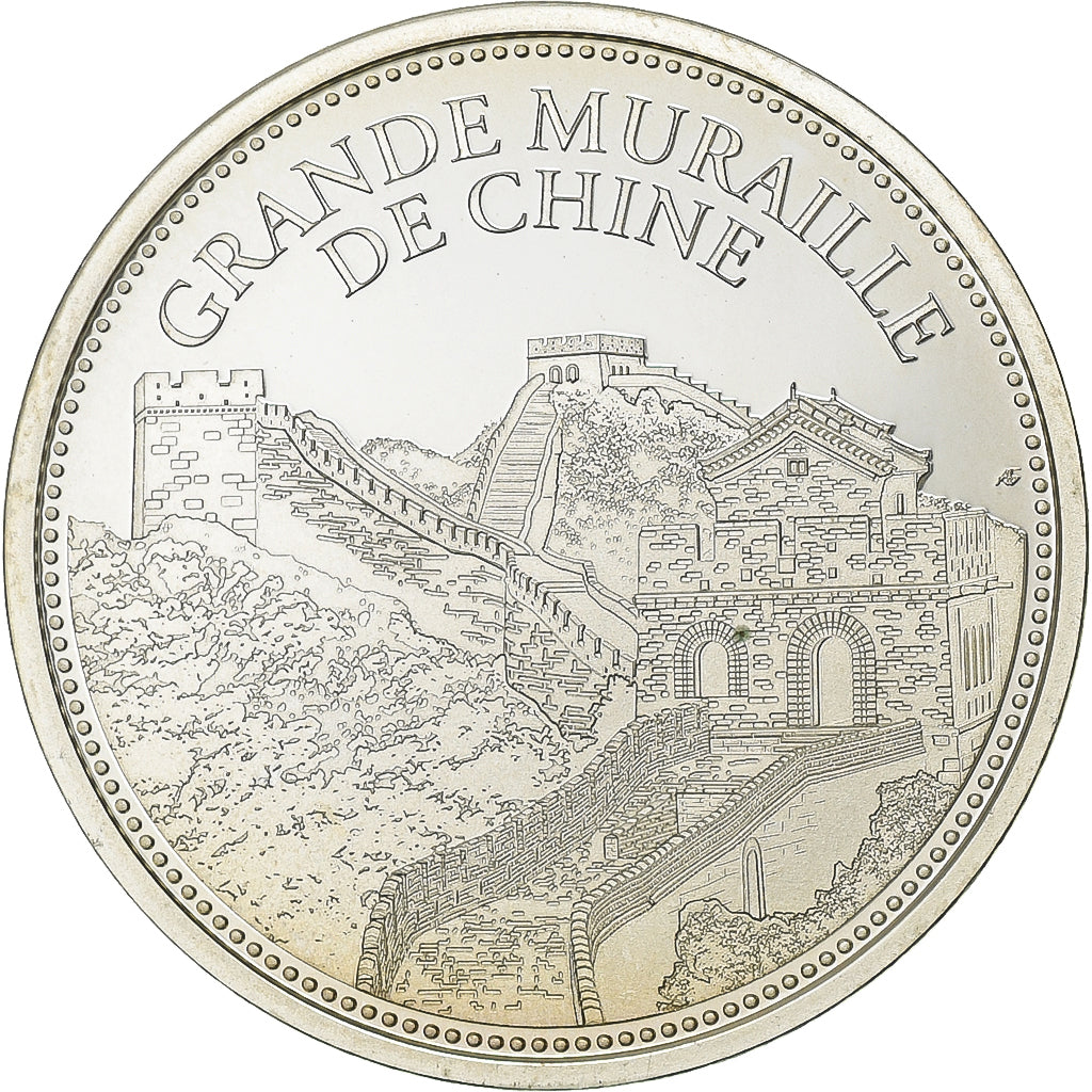 France, Médaille, Merveilles du monde, Grande Muraille de Chine, Argent, FDC