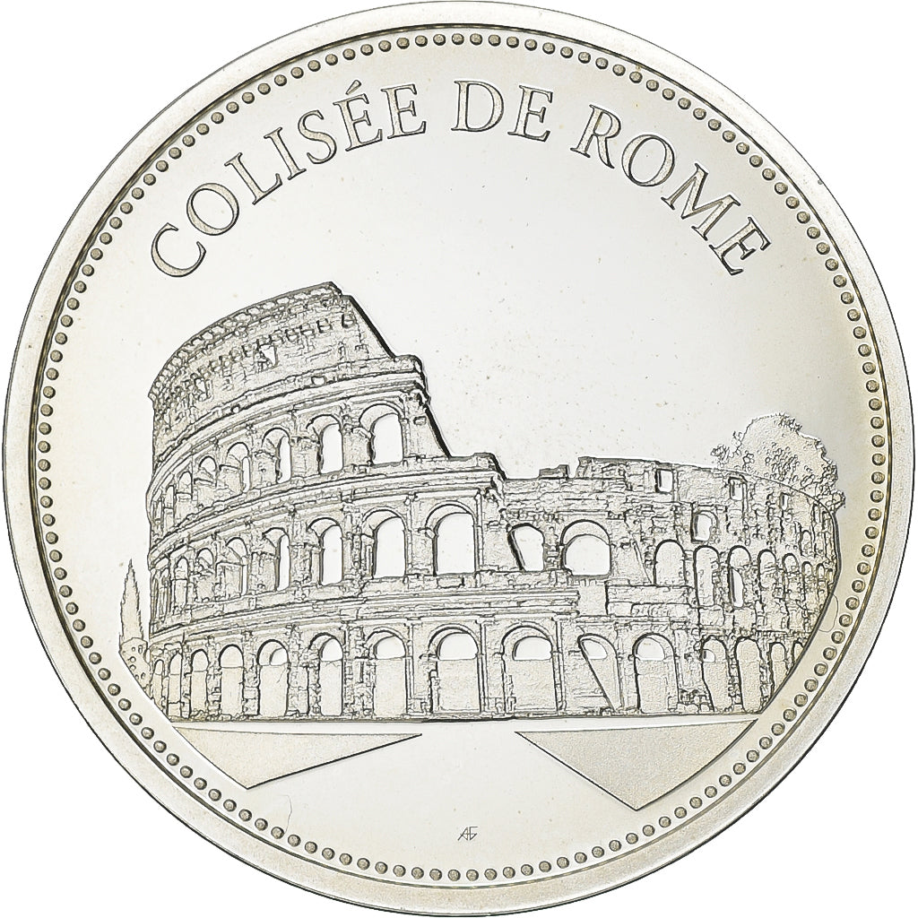 France, Medal, Merveilles du monde, Colisée de Rome, Silver, MS(65-70)