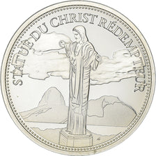 France, Medal, Merveilles du monde, Statue du Christ Rédempteur, Silver