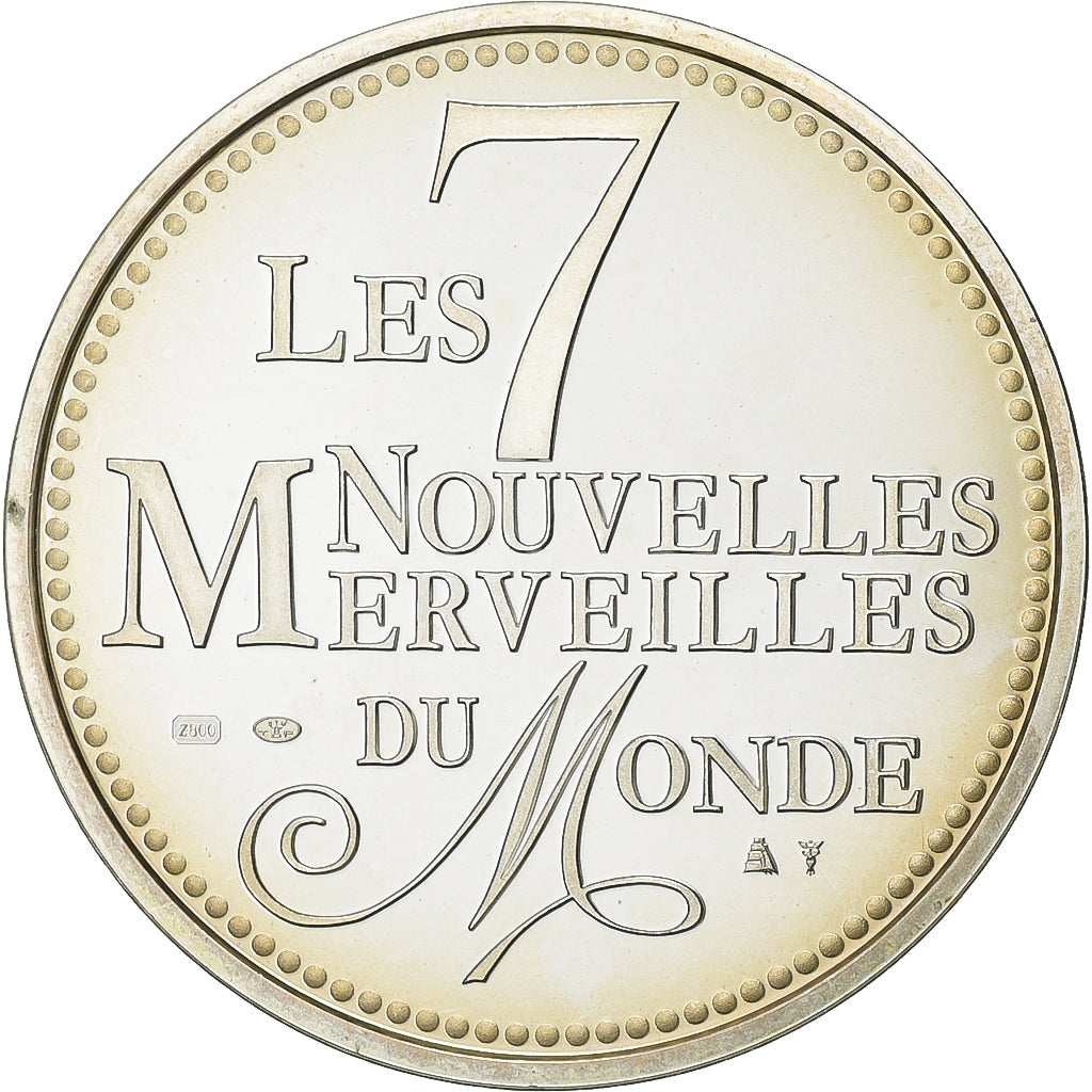 France, Medal, Merveilles du monde, Statue du Christ Rédempteur, Silver
