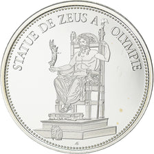France, Medal, 7 Merveilles du Monde, Statue de Zeus Olympie, Silver, MS(65-70)