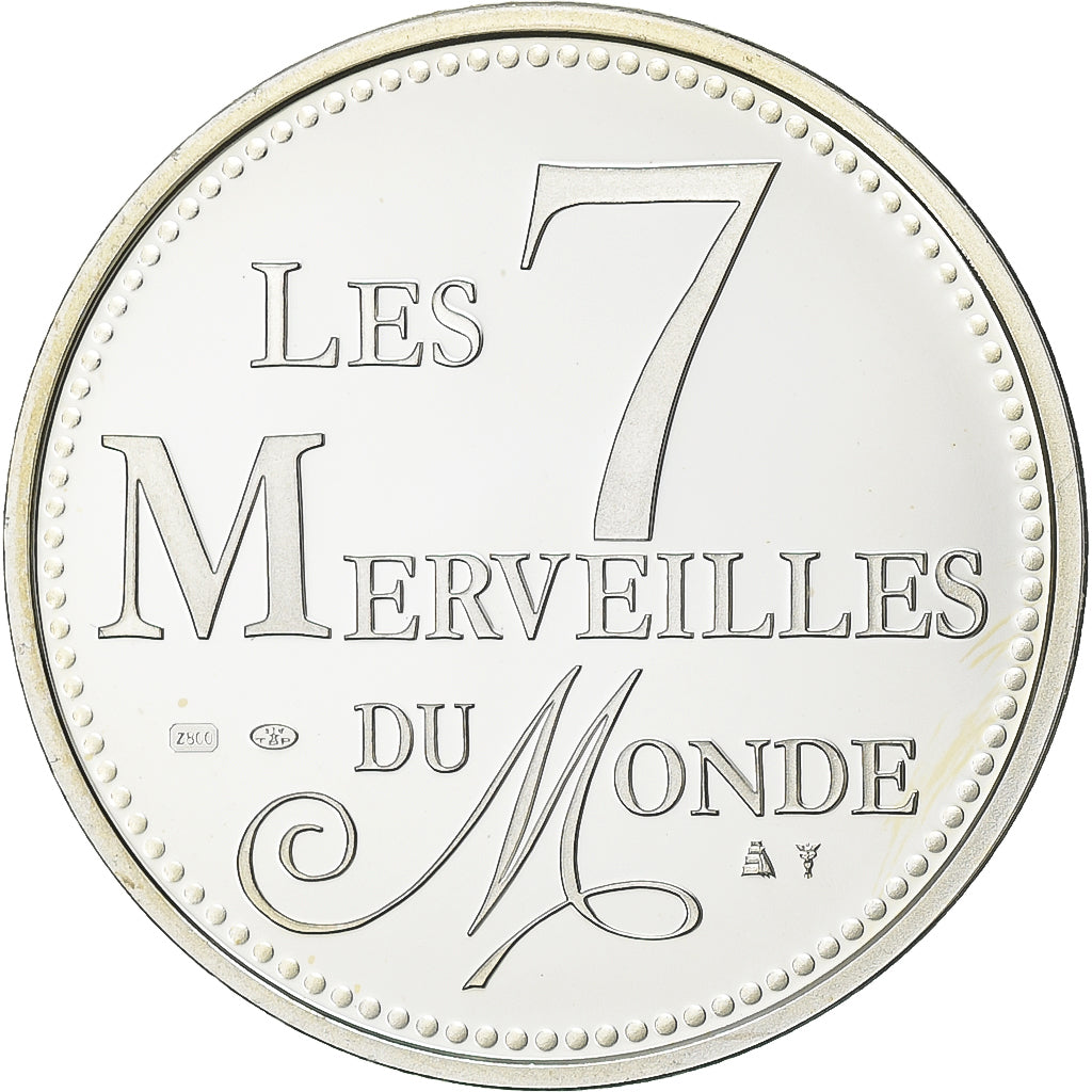 France, Medal, 7 Merveilles du Monde, Statue de Zeus Olympie, Silver, MS(65-70)