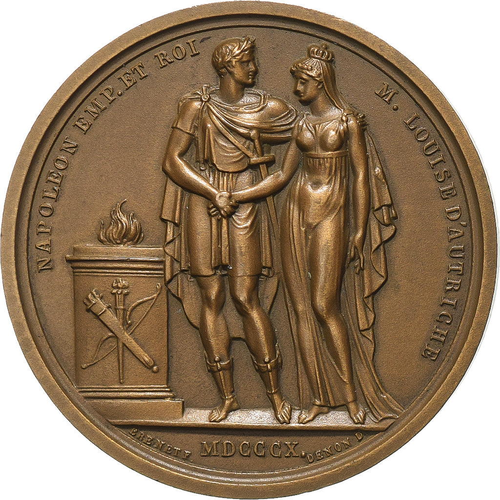 France, Medal, Mariage de Napoléon Ier et Marie-Louise d'Autriche, 1810