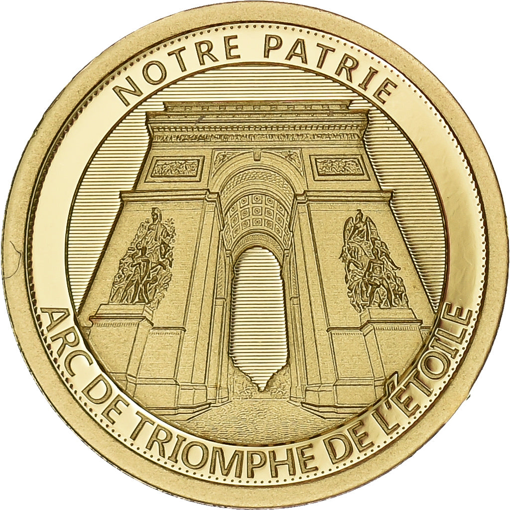 Frankrijk, Medaille, L'Arc de Triomphe, 2017, Goud, FDC