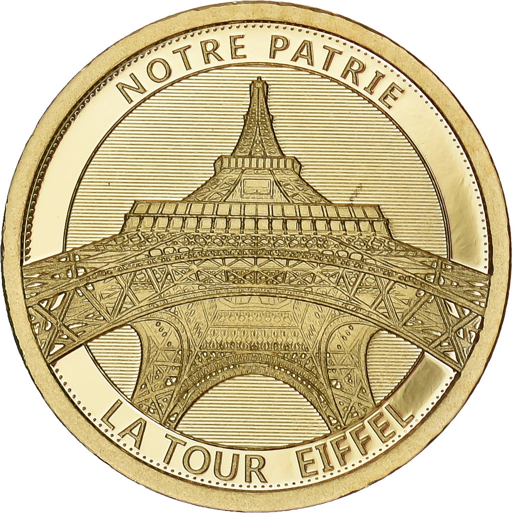 Francia, medalla, Tour Eiffel, 2017, Oro, FDC