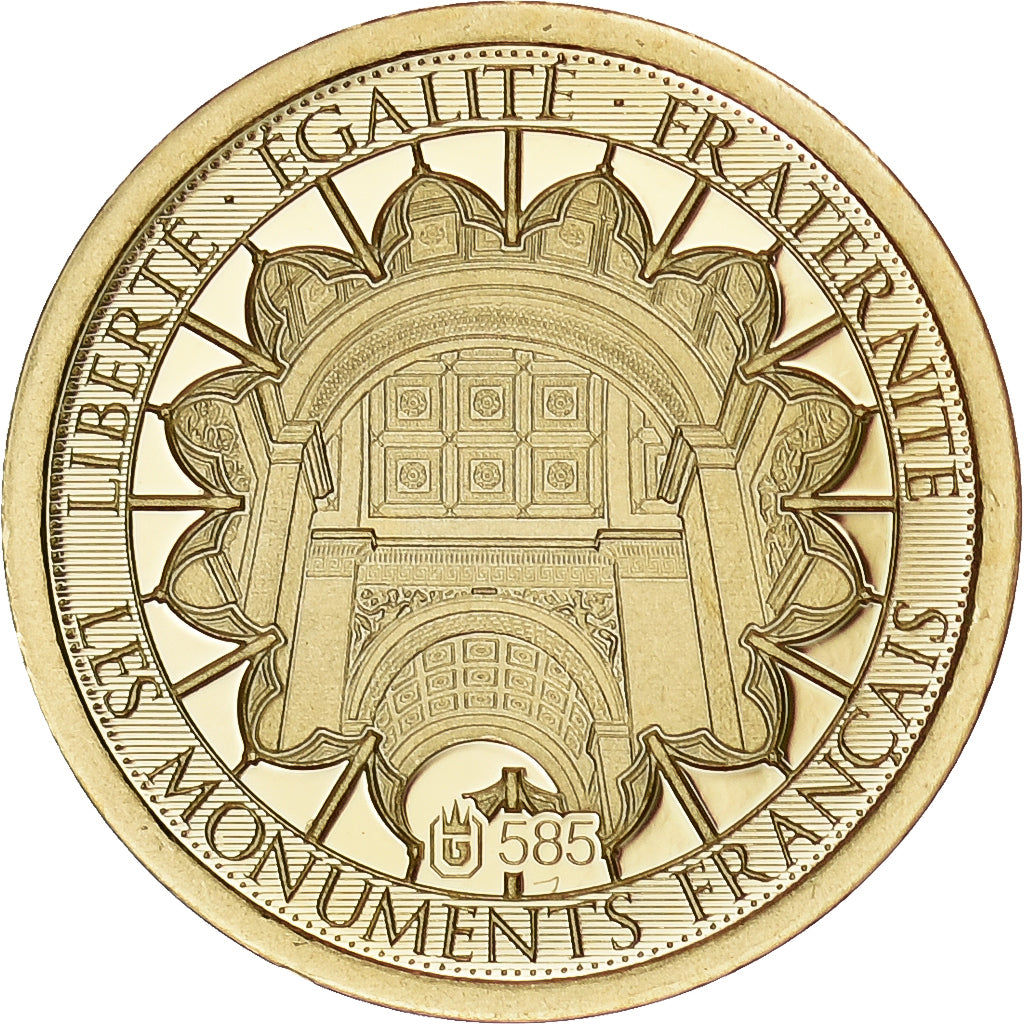 Francia, medalla, Tour Eiffel, 2017, Oro, FDC