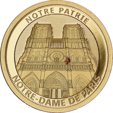 Francia, medaglia, Notre Dame de Paris., 2017, Oro, FDC