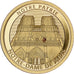 Francia, medaglia, Notre Dame de Paris., 2017, Oro, FDC