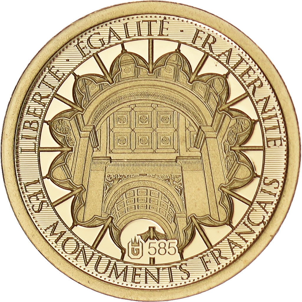 Francia, medaglia, Notre Dame de Paris., 2017, Oro, FDC